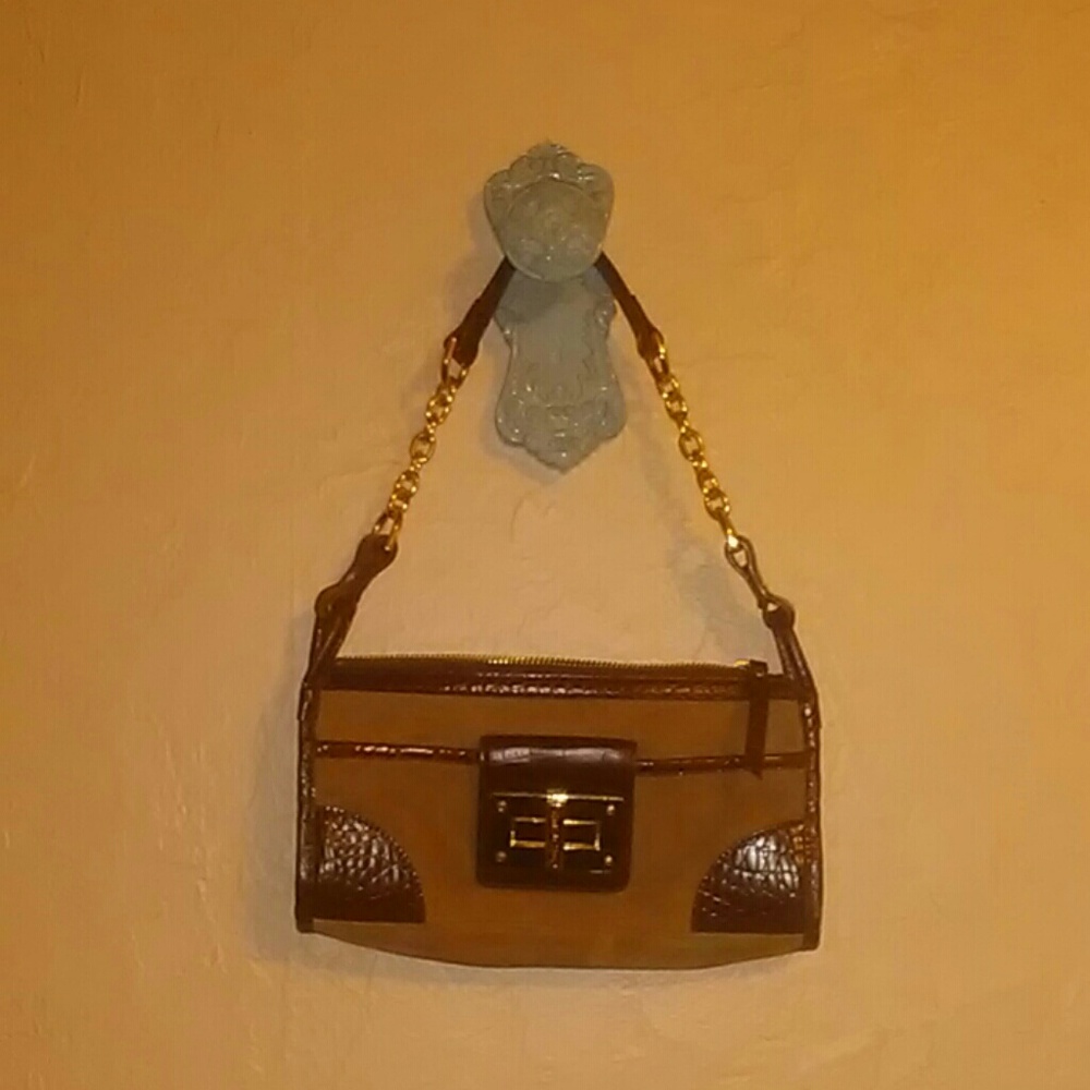 Ralph Lauren small brown suede purse